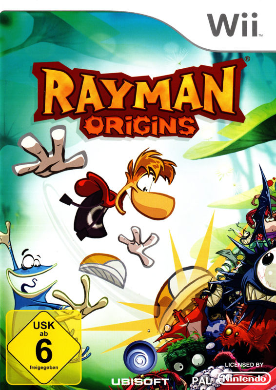 Rayman Origins box art for Wii